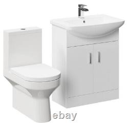 Wholesale Domestic Neiva Gloss White 650mm 2 Door Vanity Unit and Closed Back To