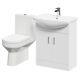 Wholesale Domestic Neiva Gloss White 650mm 2 Door Vanity Unit And Open Back Toil