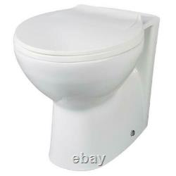 1050mm Combinaison Vanity & Toilet Set Back To Wall Pan & Seat White Modern
