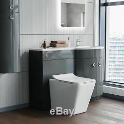 1100 MM Gris Rh Unité Vanity Et Wc Retour Au Mur Wc Bathroom Furniture Dénés