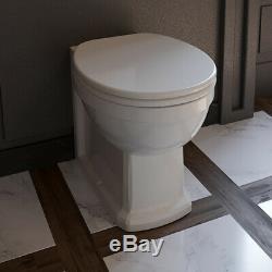 1100mm Berkeley Traditionnel Combiné Vanity Toilettes Unité Gris Foncé Retour À Wall
