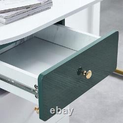 138cm Bureau De Table D'ordinateur Avec Tiroirs Rotatifs Tables D'habillage Vanité