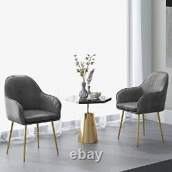 2 chaises de salle à manger PCS - Chaises d'accent modernes avec coussin amovible - Chaise de coiffeuse.