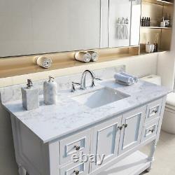 43 Dans La Salle De Bains Vanity Top Rectangle Undermount Ceramic Sink Back Splash
