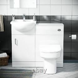 450 MM Cloakroom Basin Vanity Cabinet & Back To Wall Wc Toilet Suite Debra