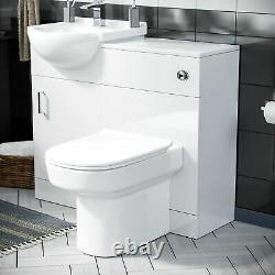 450 MM Cloakroom Basin Vanity Cabinet & Back To Wall Wc Toilet Suite Ingersly