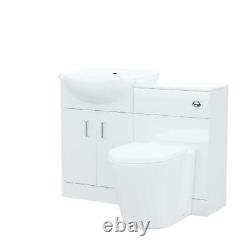 550 MM Basin Vanity Sink Armoire & Back To Wall Wc Toilet Combined Suite