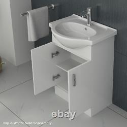 550mm Cloakroom Suite Vanity Unit Basin Rak Retour Au Mur Cistern De Toilette Rimless