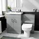 600 Mm Basin Light Grey Vanity Cabinet & Back To Wall Wc Toilet Suite Nanuya