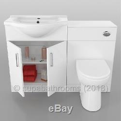 650mm Meuble Sous Lavabo Bassin Évier Retour À Wall Linton Toilettes Bathroom Furniture Suite