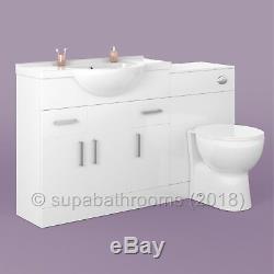 850mm Unité Vanity Basin Sink Retour À Wall Laura Toilettes Bathroom Furniture Suite