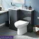 900mm Left Hand Basin Dark Grey Vanity Cabinet Et Back To Wall Toilet Finn