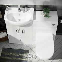 Basin Sink Vanity Cabinet Et Retour À Wc Mur Toilettes Salle De Bains Suite Laguna Set