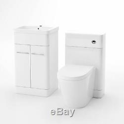 Bassin Évier Blanc Vanity Unit Cabinet Et Retour À Wall Toilettes Salle De Bains Lorey