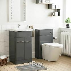 Bassin Évier Gris Vanity Unité Cabinet Et Retour À Wc Mur Toilettes Pan & Seat Lorey
