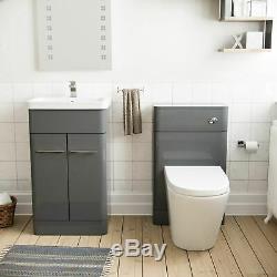 Bassin Évier Gris Vanity Unité Cabinet Et Retour À Wc Mur Toilettes Pan & Seat Lorey
