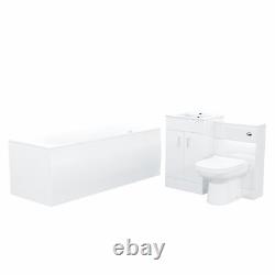 Bassin Vanité Et Wc Toilettes Pan Soft Fermer Et Bain + Salle De Bain De Panneau Suite Nanuya