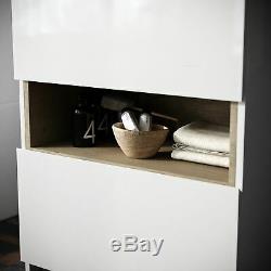 Blanc Moderne 610 MM Vanity Cabinet Et Wc Retour Au Mur Toilettes Unité Avec Cisten