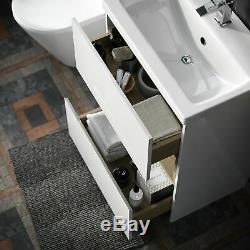 Blanc Moderne 610 MM Vanity Cabinet Et Wc Retour Au Mur Toilettes Unité Avec Cisten