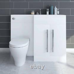 Blanc Rh Combi Meubles De Salle De Bain Vanity Unit Suite+basin Sink+cordoba Toilettes