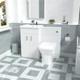 Cabinet De Lavabo Blanc Nes Home, Unité De Wc Et Toilettes Sans Rebord à Encastrer Dans Le Mur
