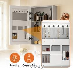 Cabinet de miroir de salle de bain UK, miroir de coiffeuse, panneau arrière de séparation, organisateur de rangement