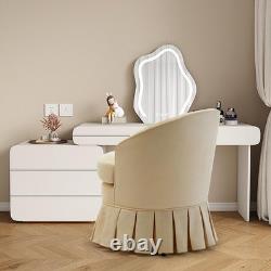 Chaise de coiffeuse avec dossier et accoudoirs, chaise de maquillage rembourrée, pour chambre et salle de bain