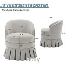 Chaise de coiffeuse avec dossier et accoudoirs, chaise de maquillage rembourrée, pour chambre et salle de bain
