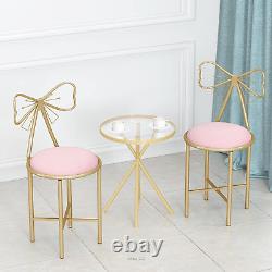 Chaise de coiffeuse rose, le meilleur cadeau pour les filles, tabouret de table de maquillage en velours