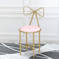 Chaise de coiffeuse rose, le meilleur cadeau pour les filles, tabouret de table de maquillage en velours