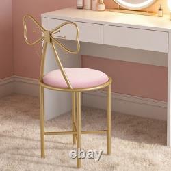 Chaise de maquillage sans bras pour salle de maquillage, tabouret en velours avec dossier, salon pub