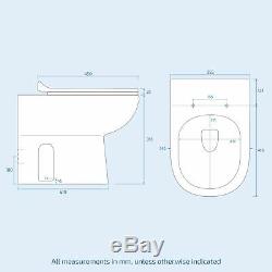 Collecteur 900mm Main Gauche Salle De Bains Blanc Bassin Vanity Retour Au Mur Wc Toilettes