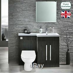 Collecteur Droit Salle De Bains Gris Vanity Furniture Basin Retour Au Mur Toilettes