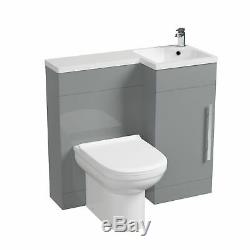 Collecteur Salle De Bains Gris Clair Évier Lavabo Vanité Unité Ri Toilettes Toilettes