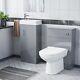 Debra 400 Mm Basin Sink Vanity Light Grey Unit & Btw Wc Toilette Pan Cabinet Suite