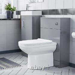 Debra 400 MM Basin Sink Vanity Light Grey Unit & Btw Wc Toilette Pan Cabinet Suite