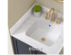 Dosseret de vanité en marbre véritable NTQ 24 pouces Dosseret de salle de bain en marbre