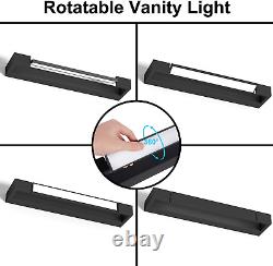 Éclairages de vanité LED, luminaire de salle de bain de 42CM 18W au-dessus du miroir, 5000K 360° Ro