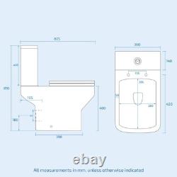 Écran de bain Nes Home avec cabine de douche, portes blanches, meuble sous lavabo, toilettes et robinetterie noire mate.