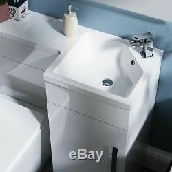 Elen 900mm Salle De Bains Blanc Bassin Meuble Sous Lavabo Retour Au Wc Mur Rimless Toilettes Rh