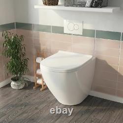 Ellore Salle De Bains Gris Bassin Unité Vanity Rimless Retour Au Wc Mur Toilettes 1100mm Lh