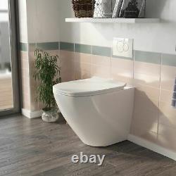 Ellore Salle De Bains Gris Rh Bassin Vanity Unité Wc Rimless Retour Au Mur Toilettes 1100mm