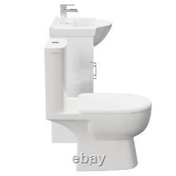 En gros Lima Gloss Blanc 650mm 2 Porte Meuble Lavabo et Toilette à Dos Ouvert