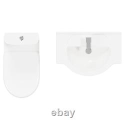 En gros Lima Gloss Blanc 650mm 2 Porte Meuble Lavabo et Toilette à Dos Ouvert