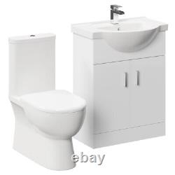 En gros Lima Gloss Blanc 650mm 2 unité de vanité à portes et dos de toilette fermé