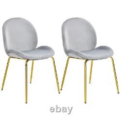 Ensemble de 2 chaises de salle à manger en velours, chaise de salon moderne, chaise de coiffeuse