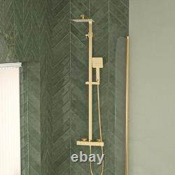 Ensemble de douche ronde Nes Home, lavabo, meuble de salle de bains, toilettes avec robinets en laiton brossé.