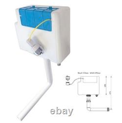 Ensemble de meuble de salle de bains avec unité de lavabo brillant gris de 550 mm et unité de toilette WC de 500 mm