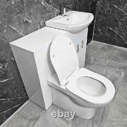 Ensemble de meuble-lavabo blanc de 1050 mm avec lavabo et cuvette de toilette sans rebord Roca Comfort Height