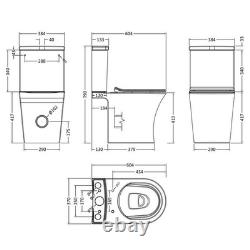 Ensemble de salle de bain avec meuble sous lavabo satin vert de 600 mm et toilettes entièrement sans bride mural.